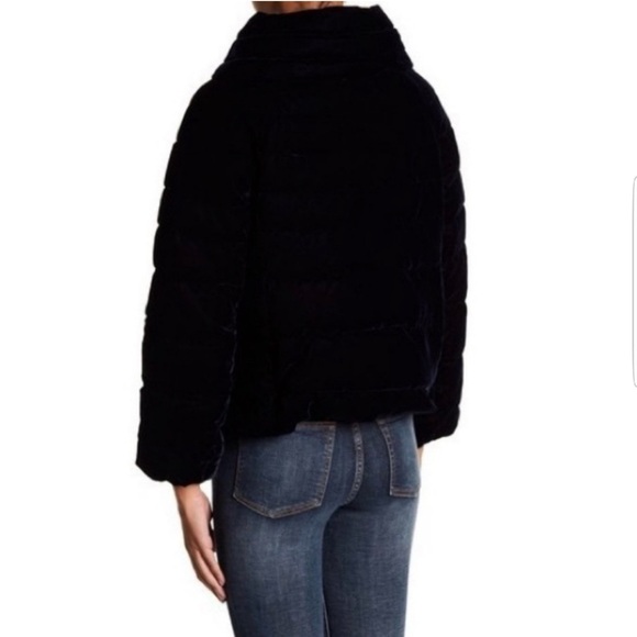 SAM EDELMAN Women's VELVET BLACK PUFFER JACKET MD - Picture 2 of 3